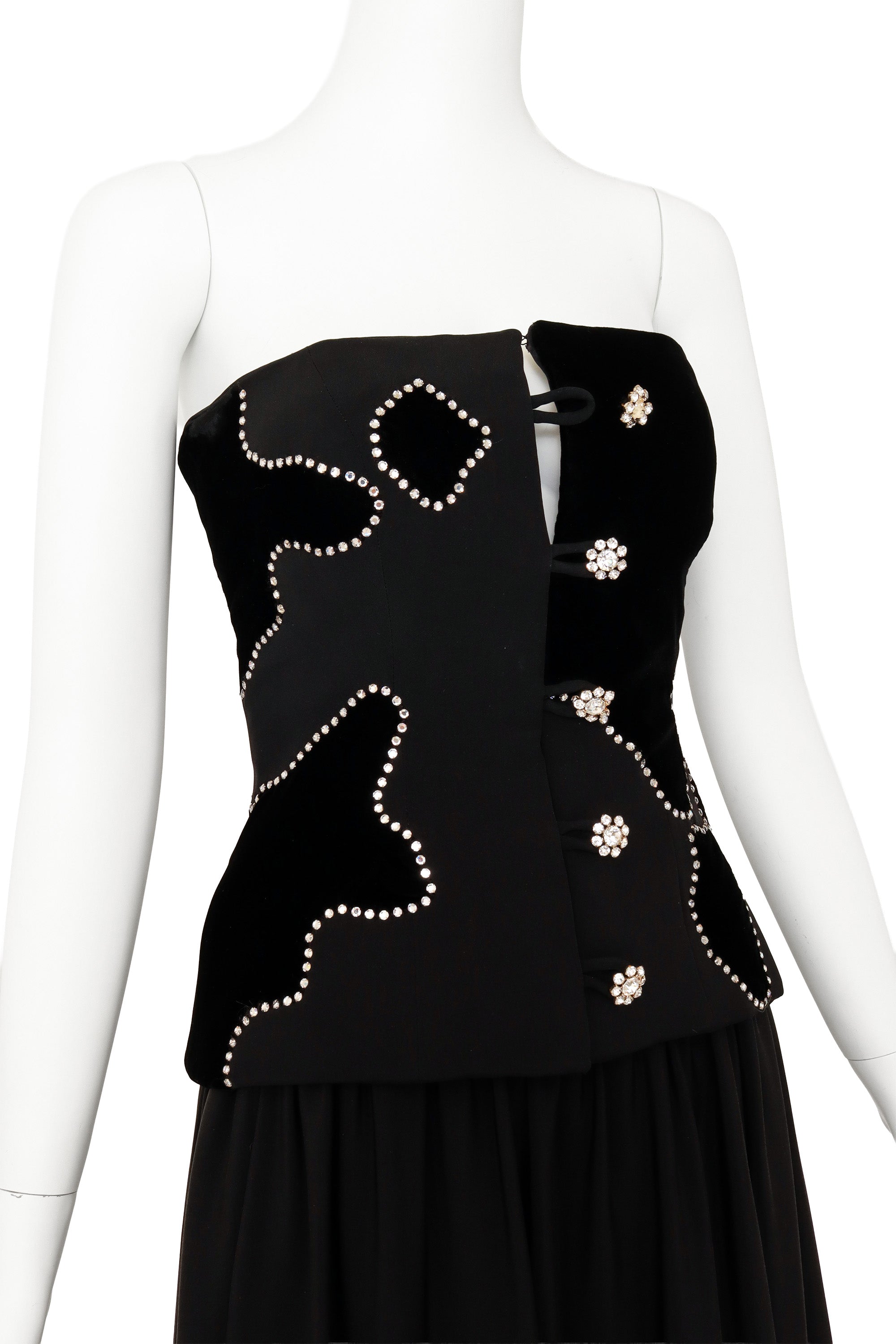 Bustier & Skirt Set by Patricia Rhodes on mannequin close @ Recess LA