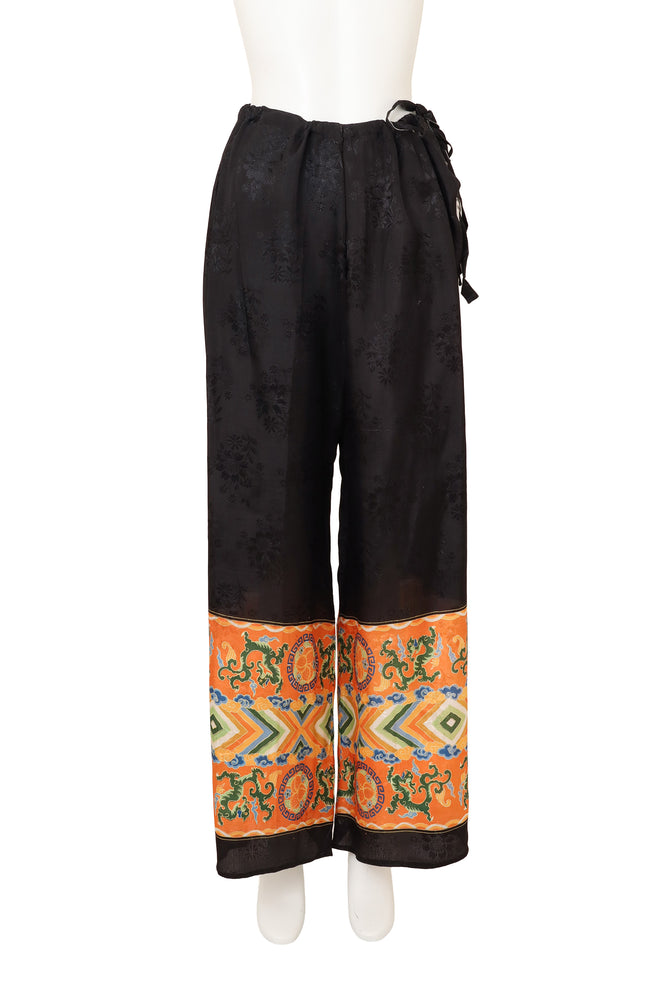 Chinese Silk Lounge Set @ Recess LA view of pants 