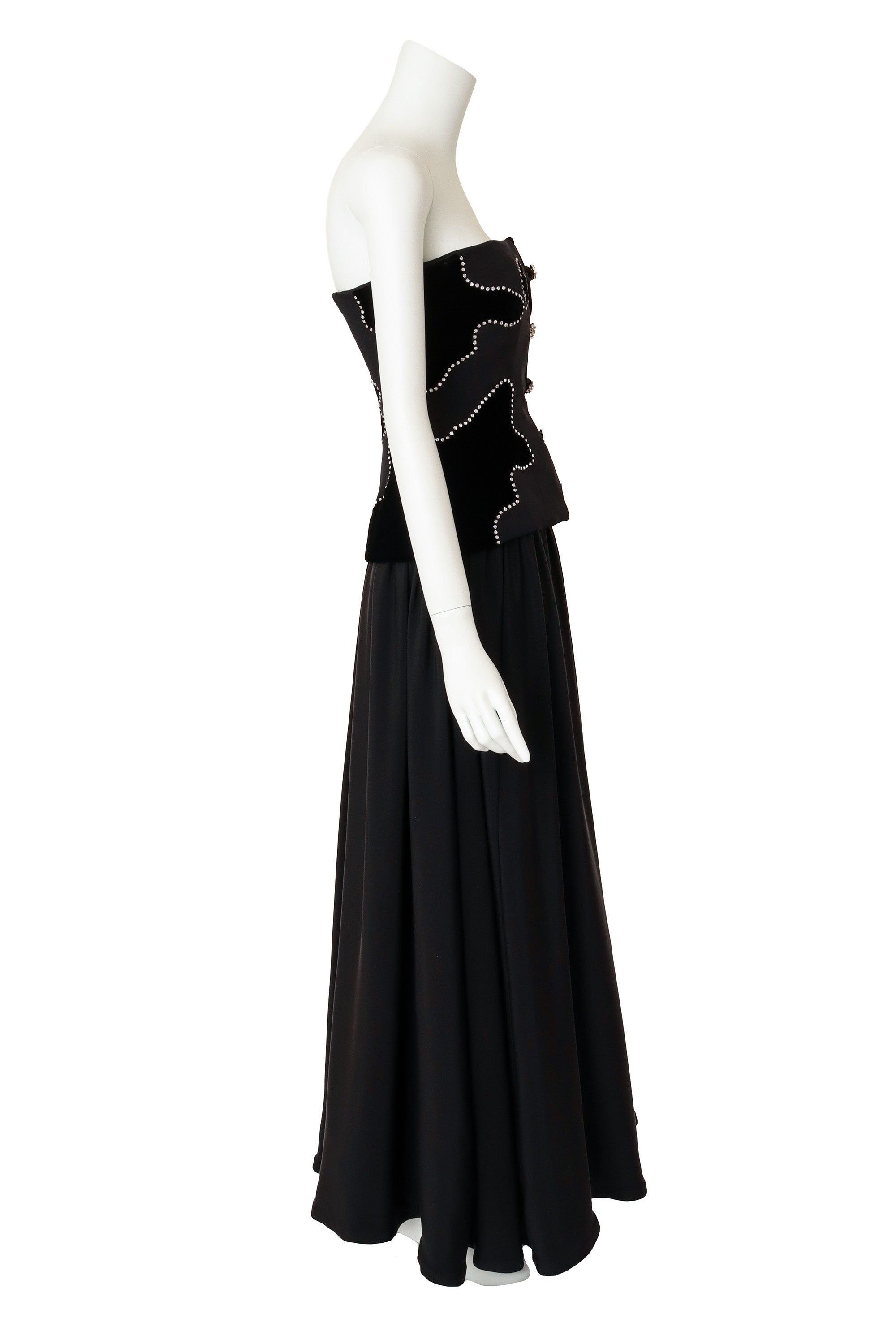 Bustier & Skirt Set by Patricia Rhodes on mannequin side @ Recess LA