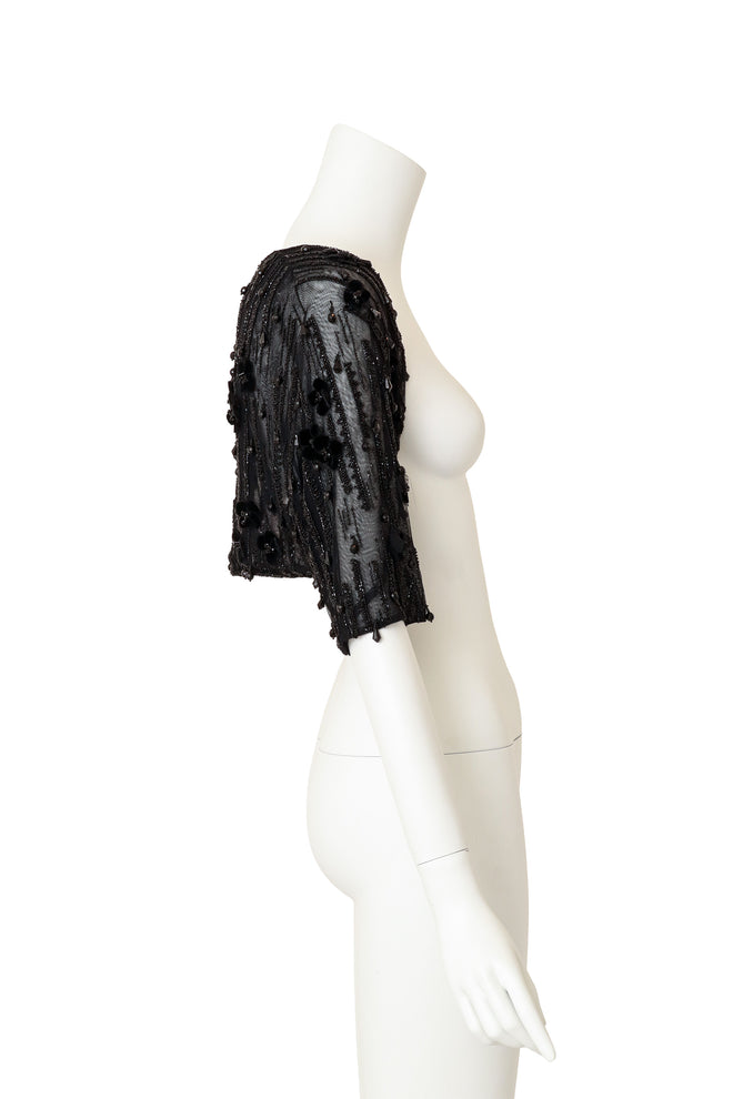  shrug jacket by Melinda Eng on mannequin side @ Recess LA