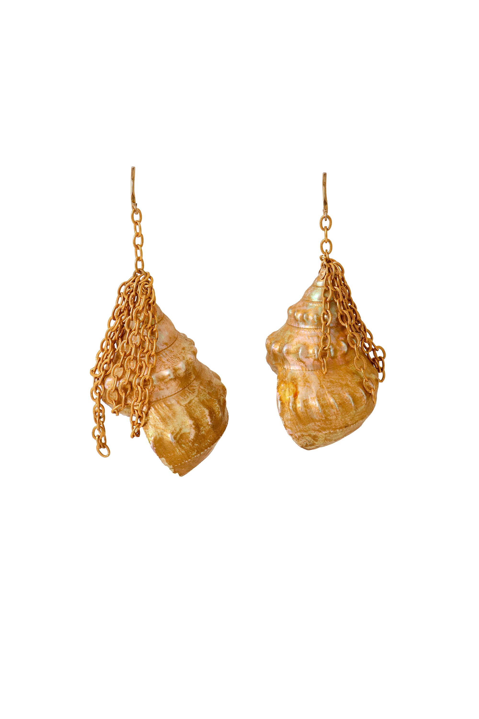 Iridescent Shell Drop Chain Earring @ Recess LA