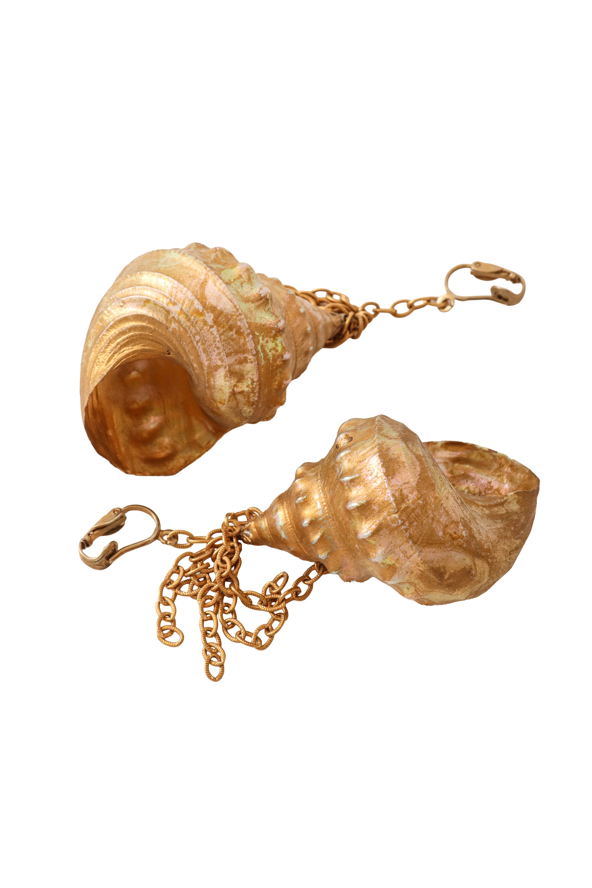 Iridescent Shell Drop Chain Earring close @ Recess LA