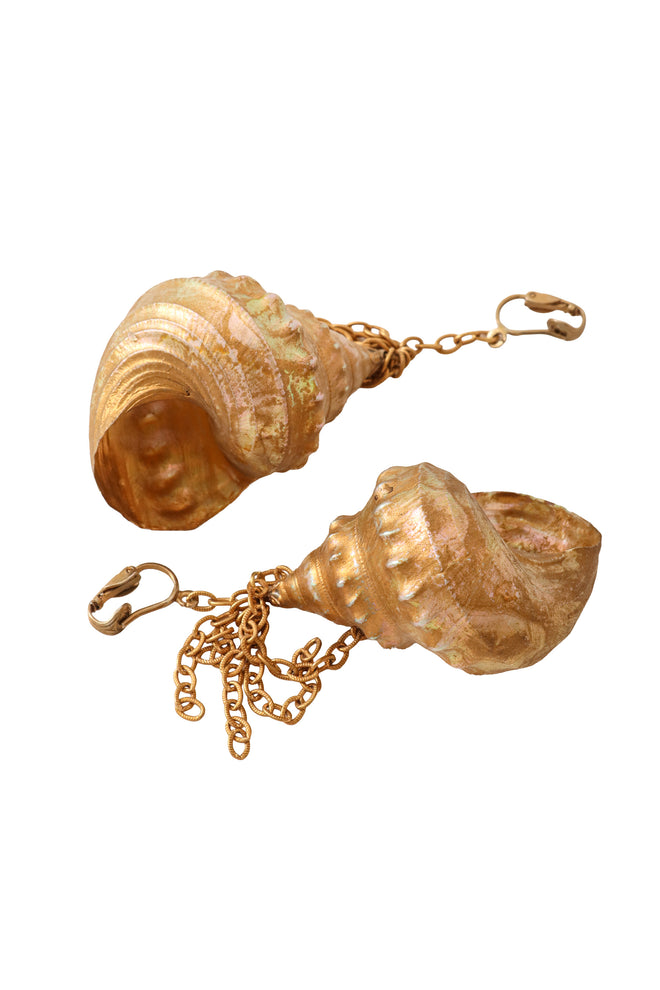 Iridescent Shell Drop Chain Earring close @ Recess LA