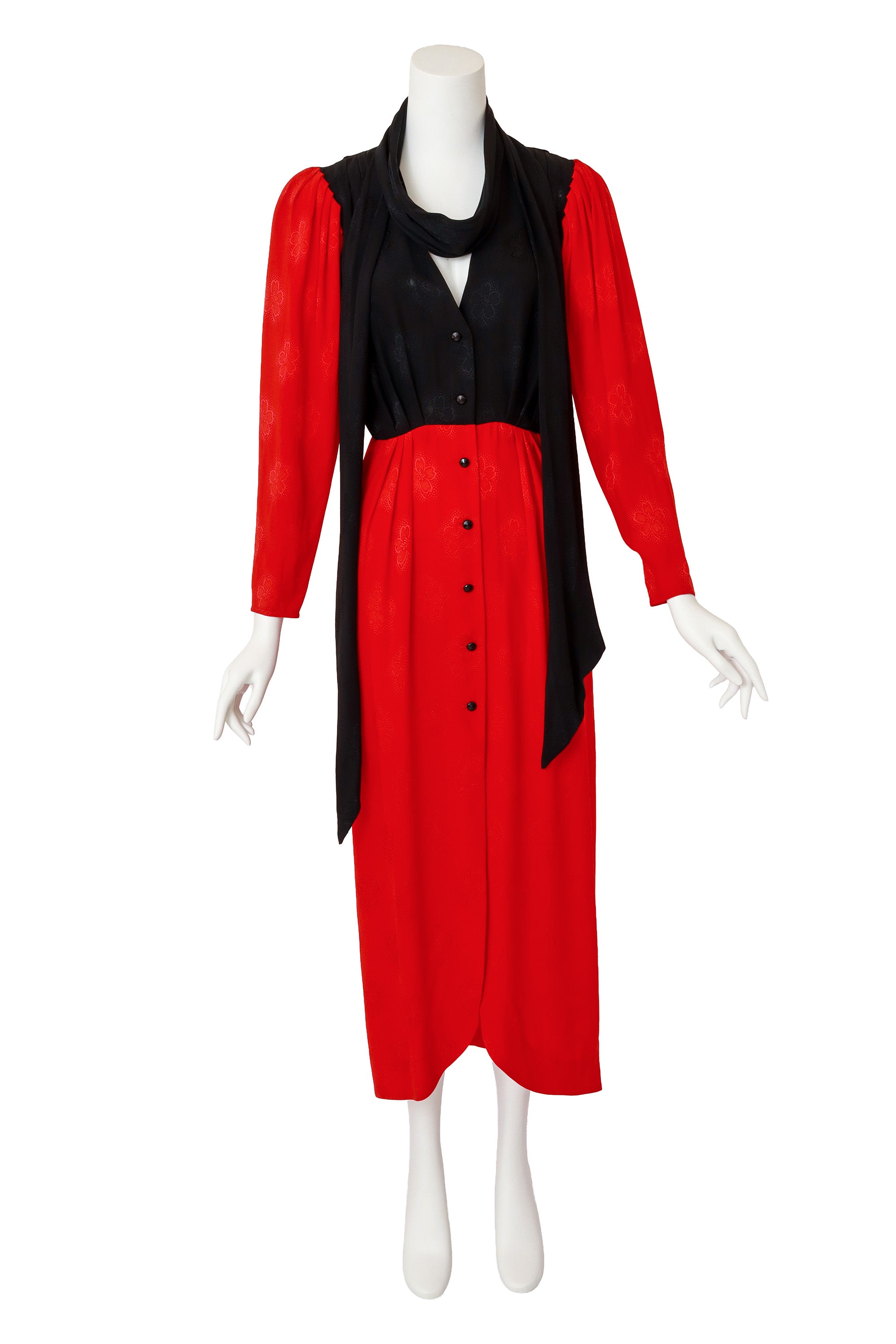 midi dress by Emanuel Ungaro on mannequin sash as scarf @ Recess LA