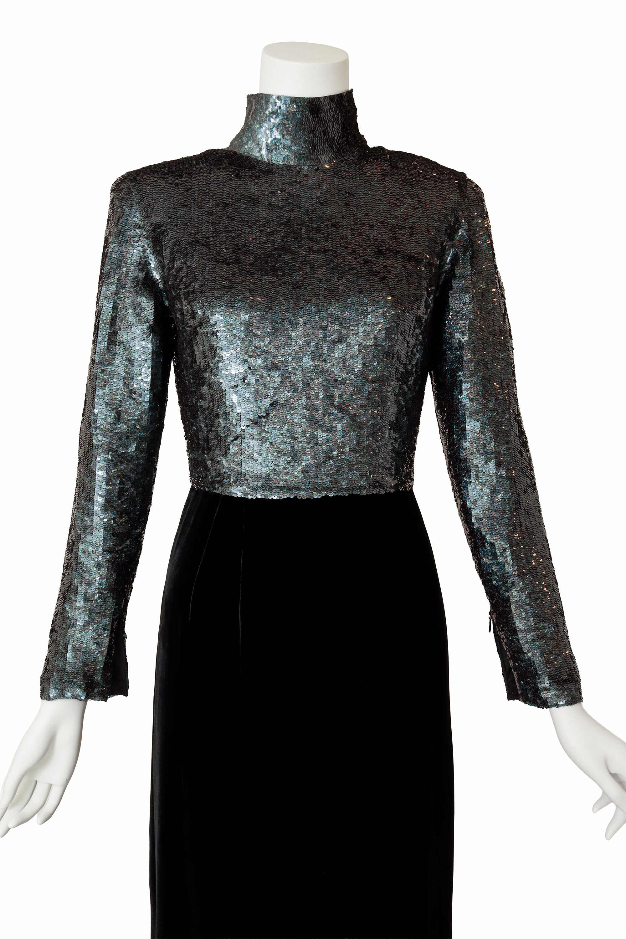 column gown by Jeet on mannequin close @ Recess LA