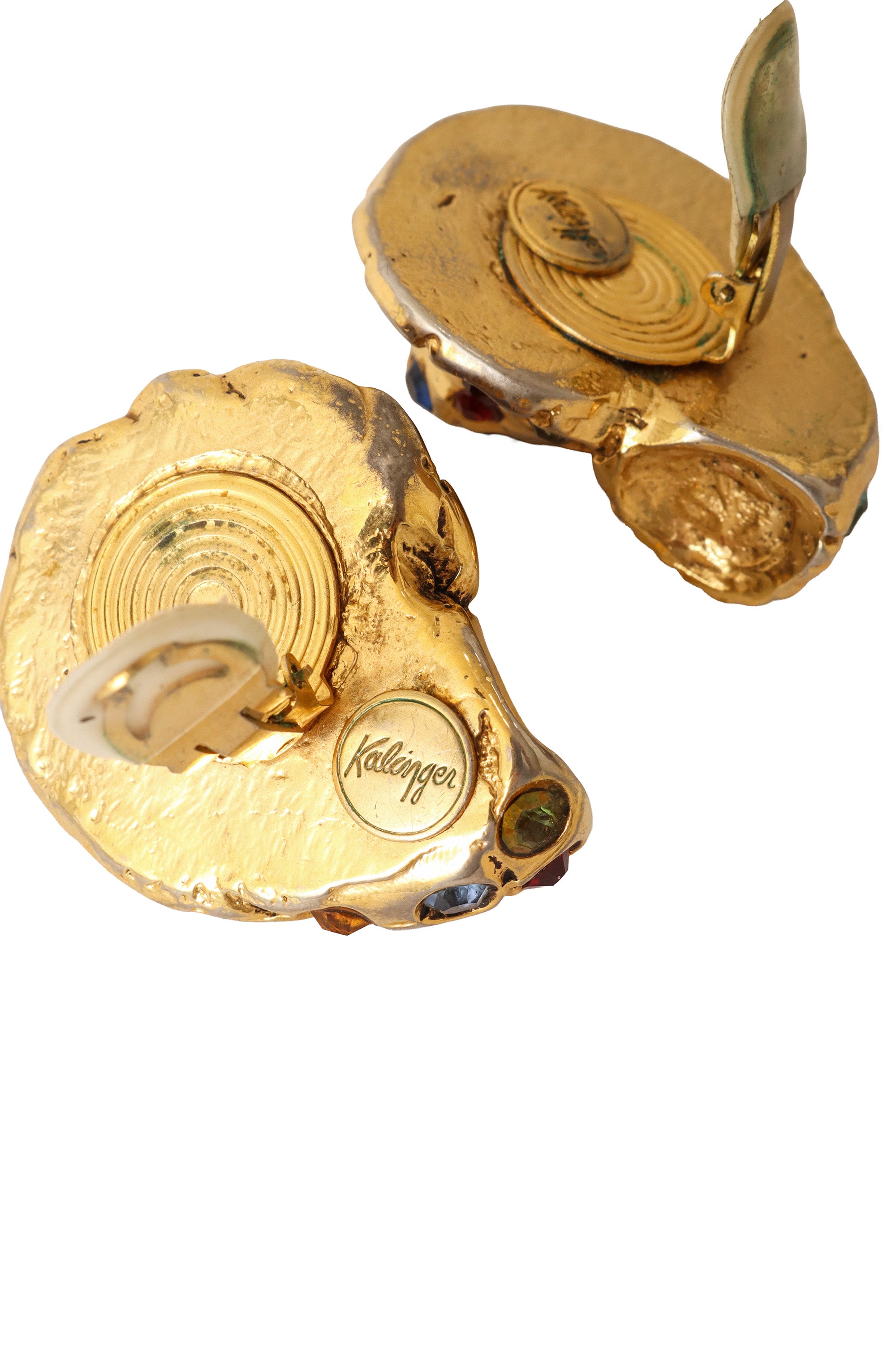 nautilus shell earrings by Kallinger logo @ Recess LA