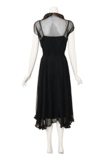 Unsigned Vintage Lace Chiffon Overlay and Slip Set @ Recess LA back of mannequin 