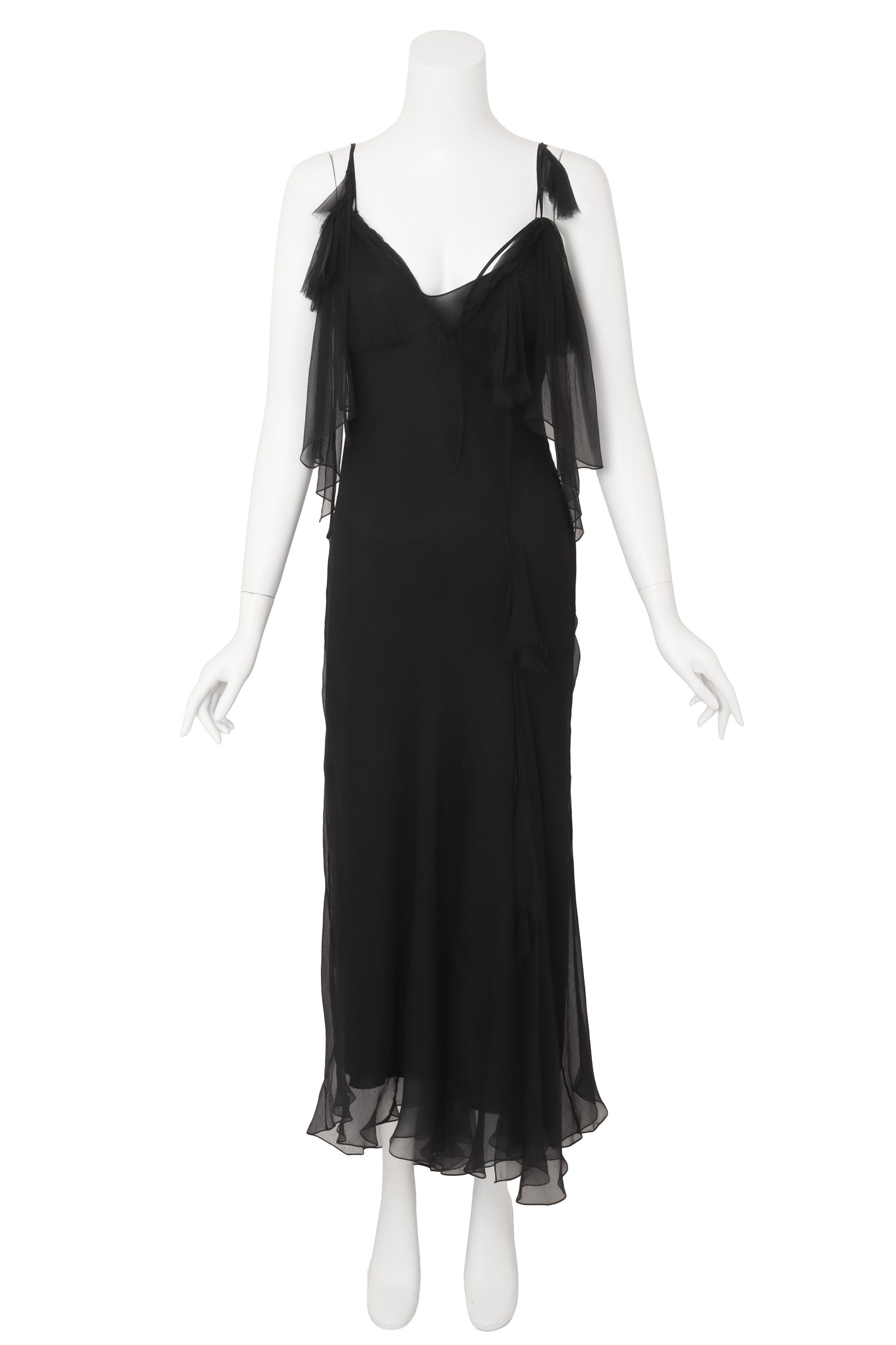 Bias Ruffle Ties Dress by Alberta Ferretti on mannequin @ Recess LA 