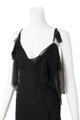 Bias Ruffle Ties Dress by Alberta Ferretti on mannequin close untied @ Recess LA 