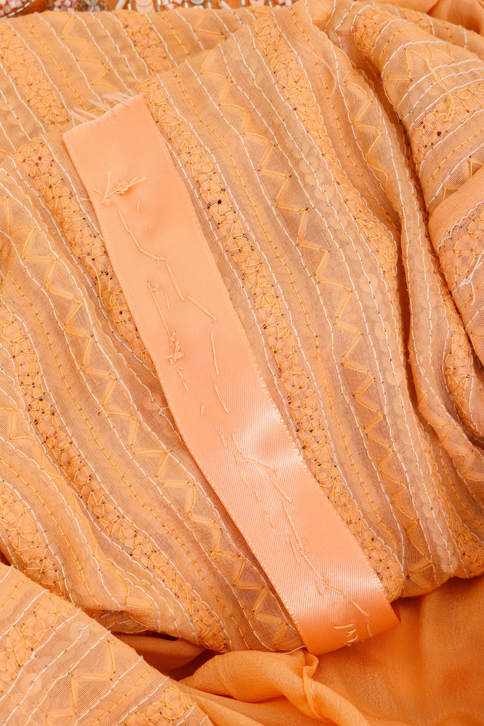 Vintage Blouson Beaded Stripe Gown interior mending @ Recess LA