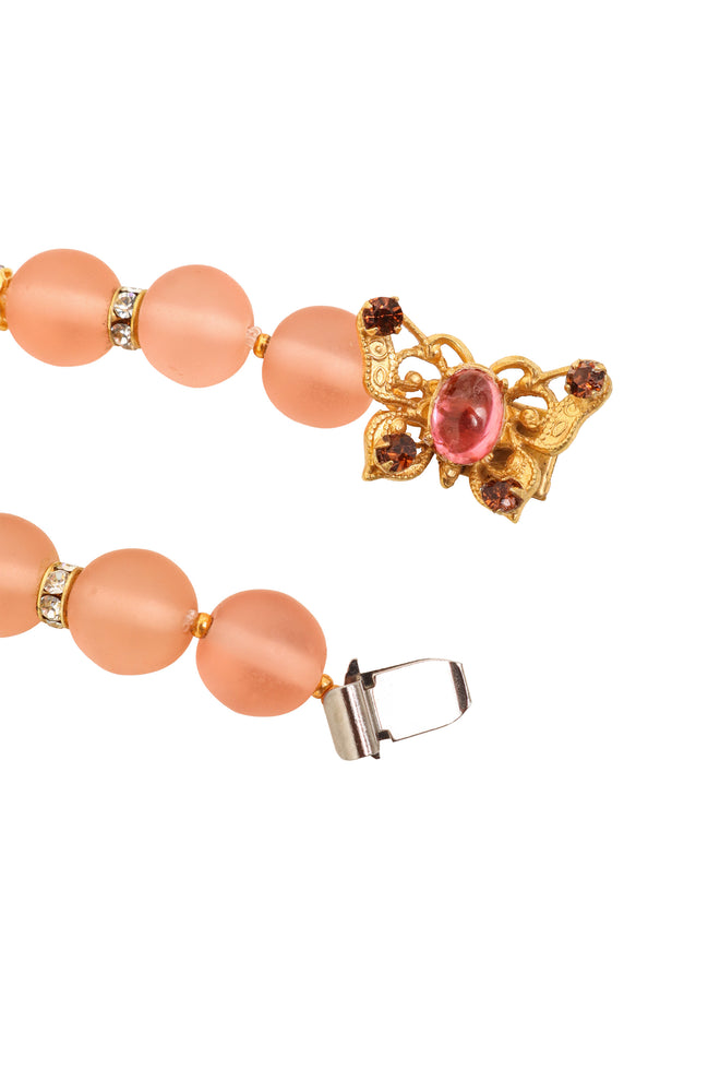 Vintage deLillo Pearl Cluster Drop Beaded Necklace clasp @ Recess LA