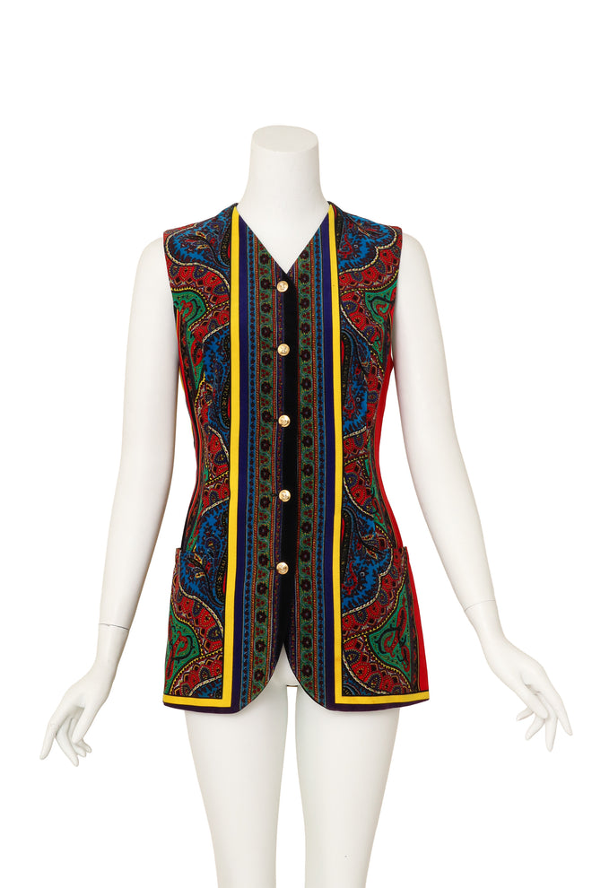stripe panel vest by Istante on mannequin @ Recess LA