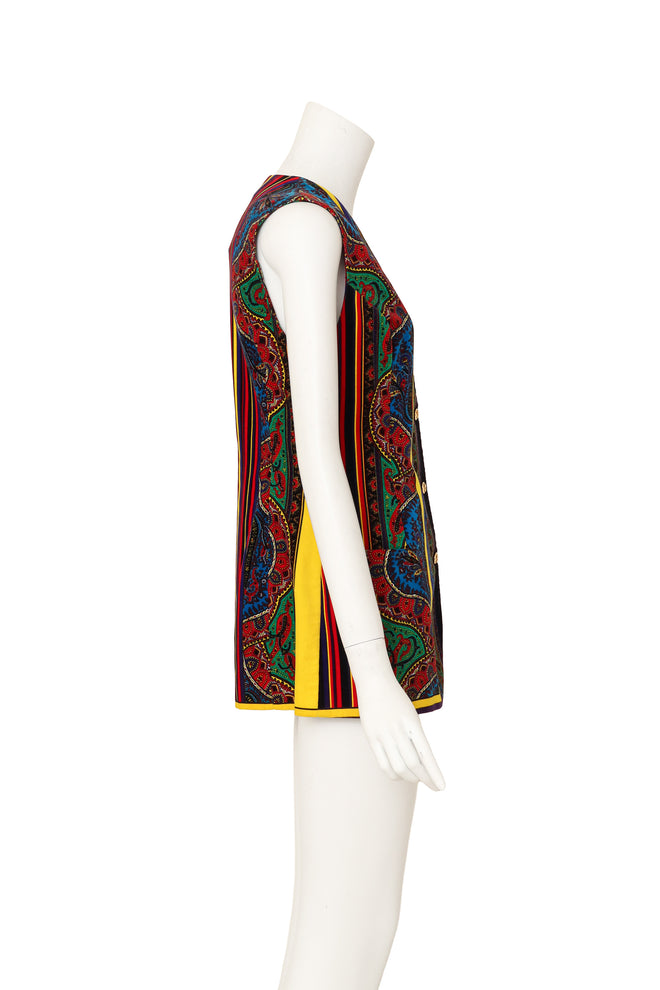 stripe panel vest by Istante on mannequin side @ Recess LA