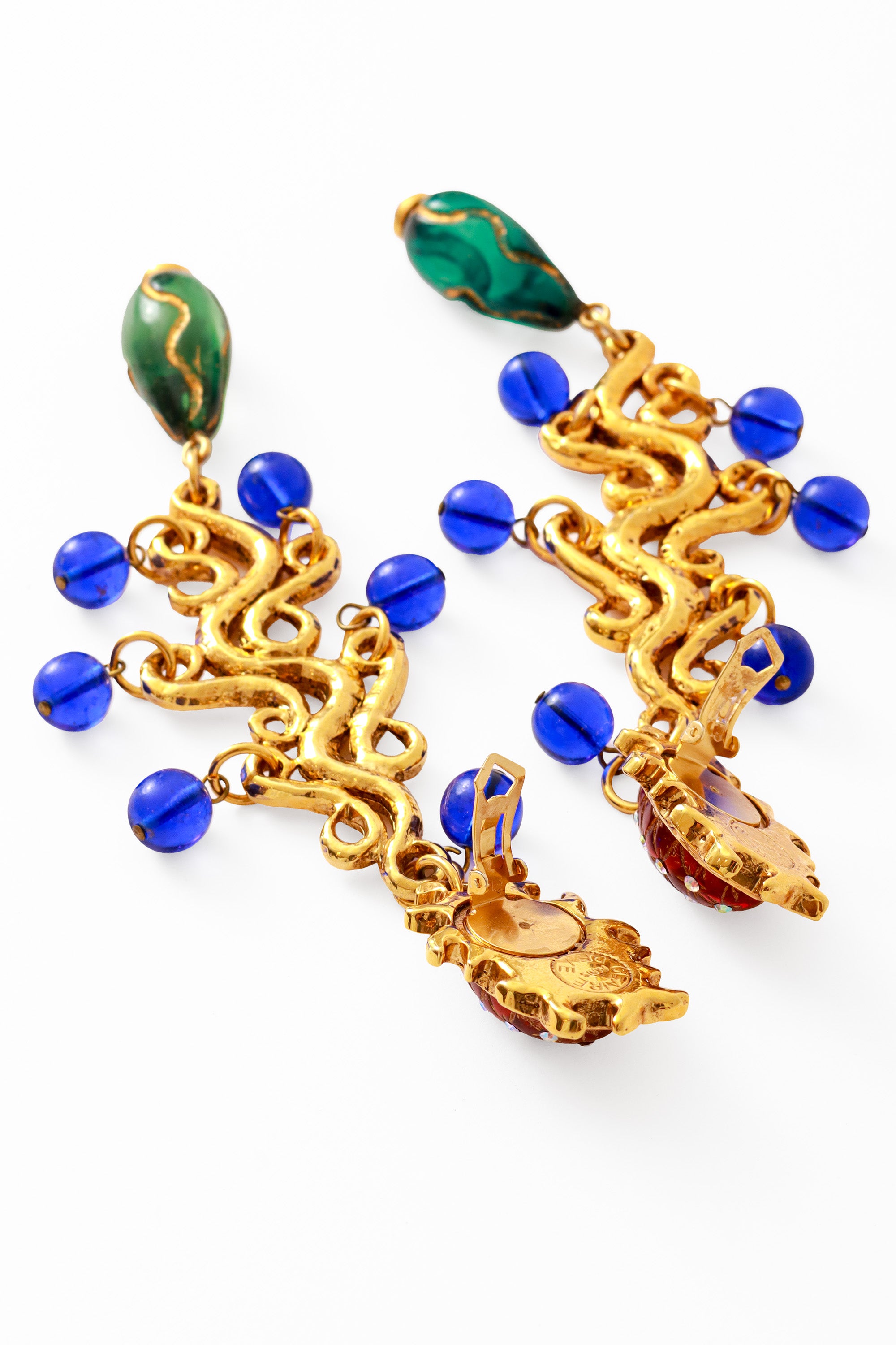 glass drop earrings by Claire Deve backs @ Recess LA