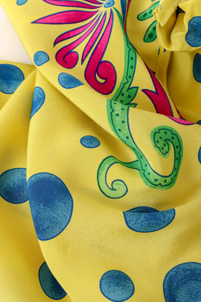 Damask Dot Scarf Top by Gianni Versace fabric close @ Recess LA
