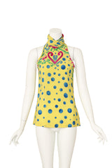 Damask Dot Scarf Top by Gianni Versace on mannequin @ Recess LA