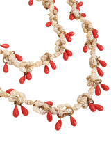 Vintage William deLillo Layered Shell Bead Necklace close @ Recess LA