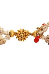 Vintage William deLillo Layered Shell Bead Necklace clasp @ Recess LA