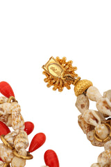 Vintage William deLillo Layered Shell Bead Necklace signature @ Recess LA