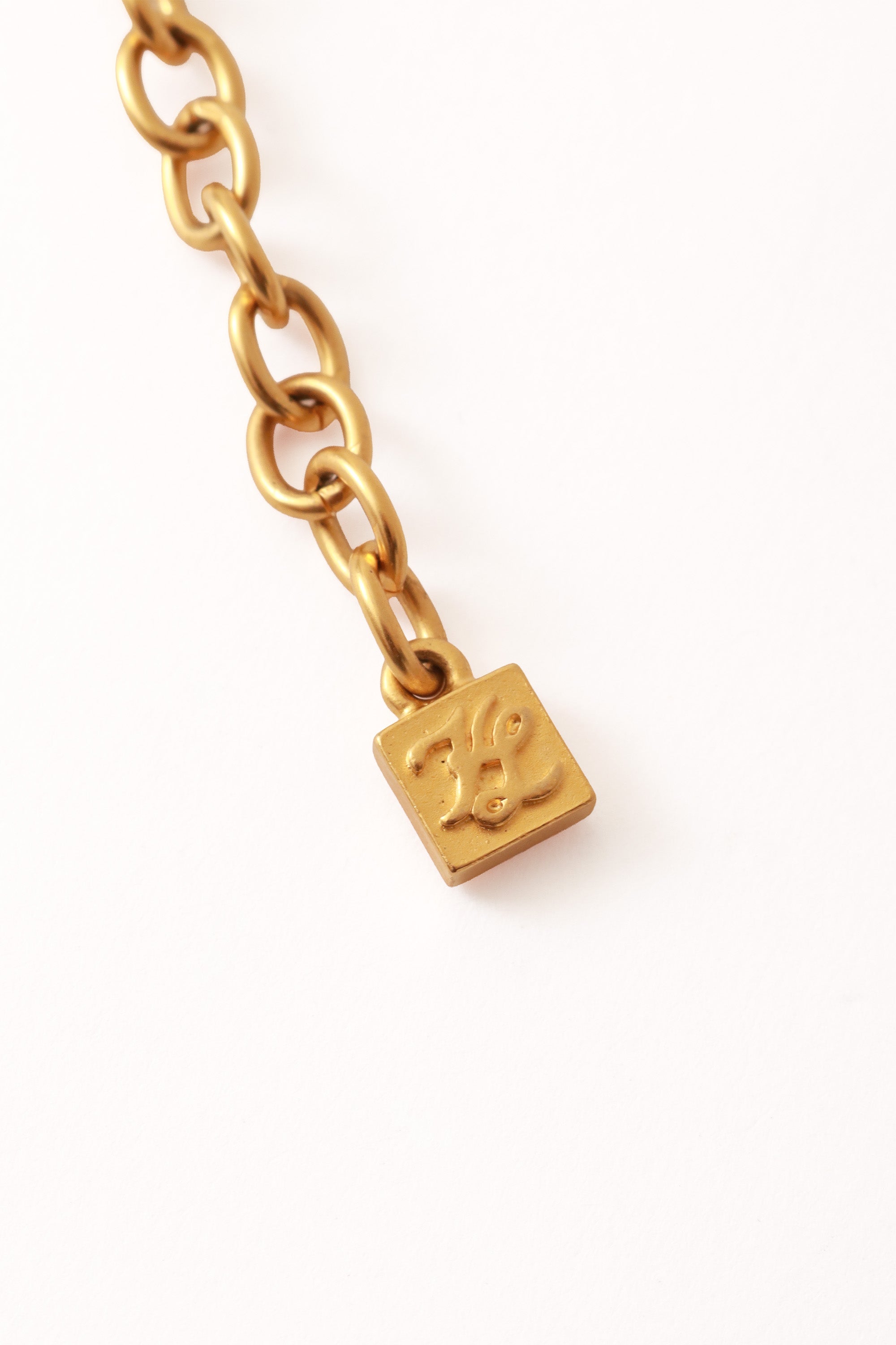 Key charm necklace by Kenneth Lane cartouche @ Recess LA