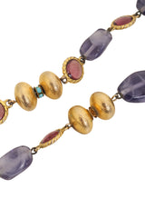 Vintage William de Lillo Glass Beaded Sautoir Necklace wear @ Recess LA
