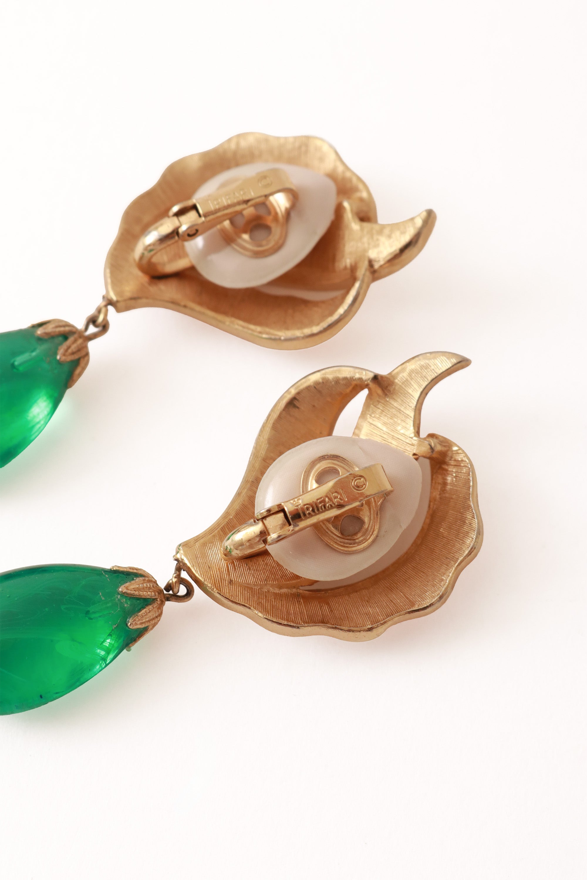 necklace and earrings set by Trifari earring signature @ Recess LA