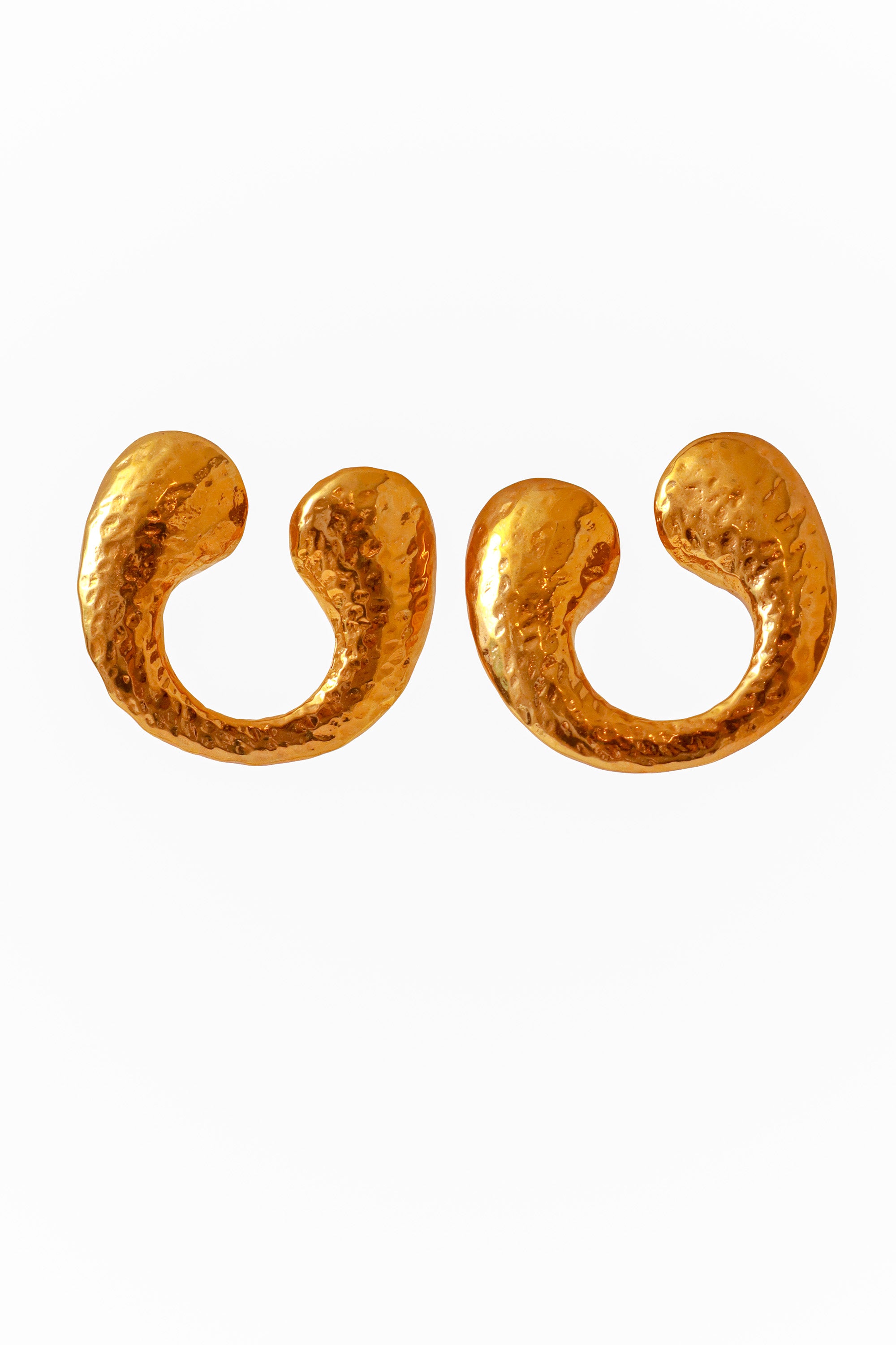 Hammered U hoop earrings by Alexis Lahellec @ Recess LA