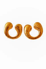 Hammered U hoop earrings by Alexis Lahellec @ Recess LA