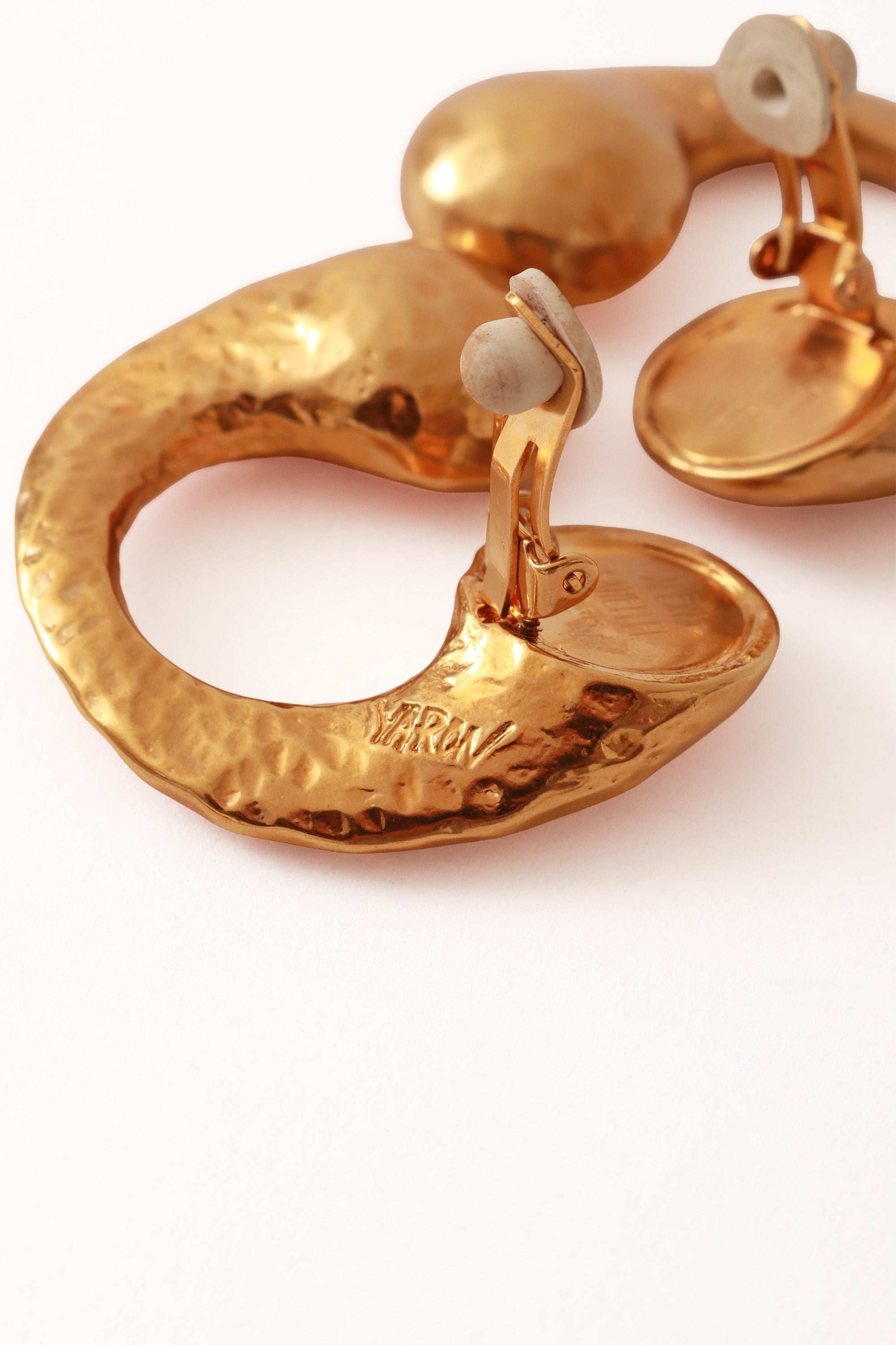 Hammered U hoop earrings by Alexis Lahellec Yaron mark @ Recess LA