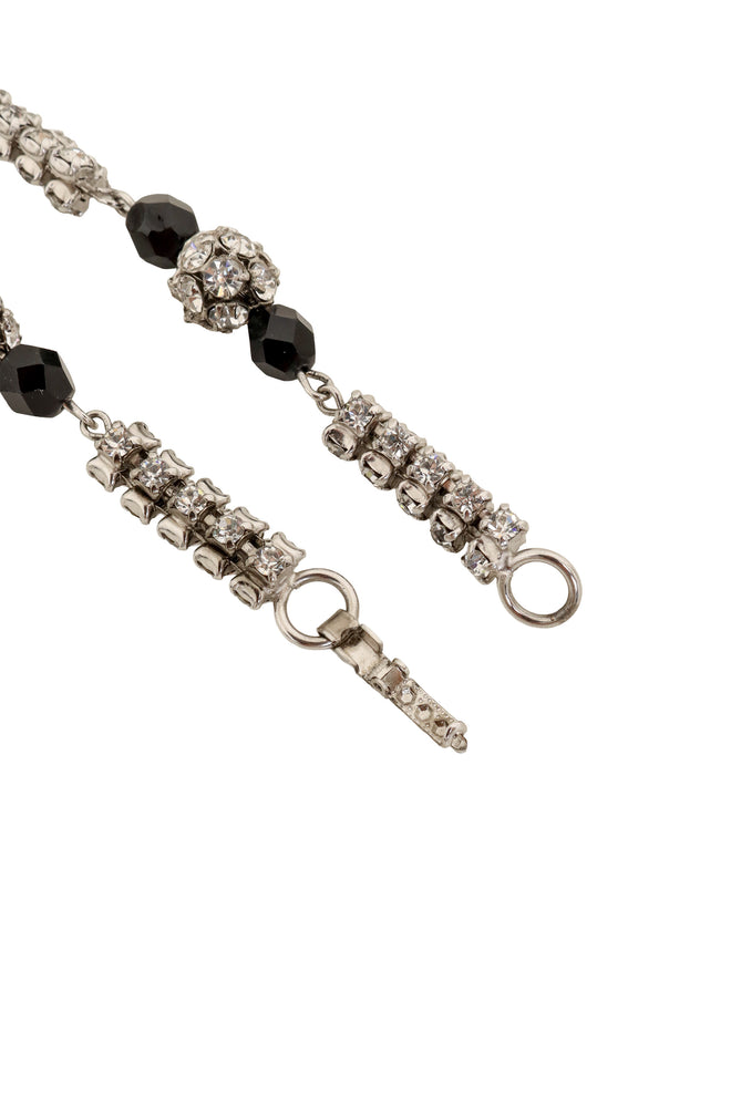 Vintage  Sautoir Crystal Rope Necklace fold over clasp @ Recess LA