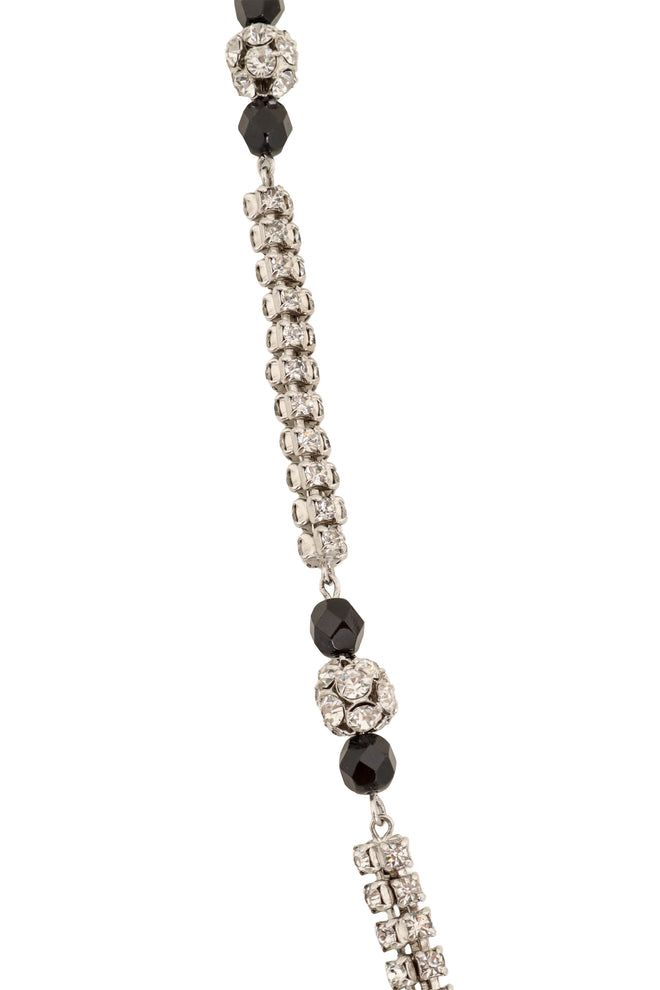 Vintage sautoir Crystal Rope Necklace closeup beading @ Recess LA