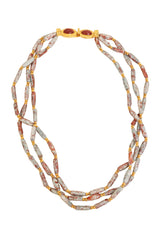 Vintage William deLillo Marbled Bead Torsade Necklace @ Recess LA