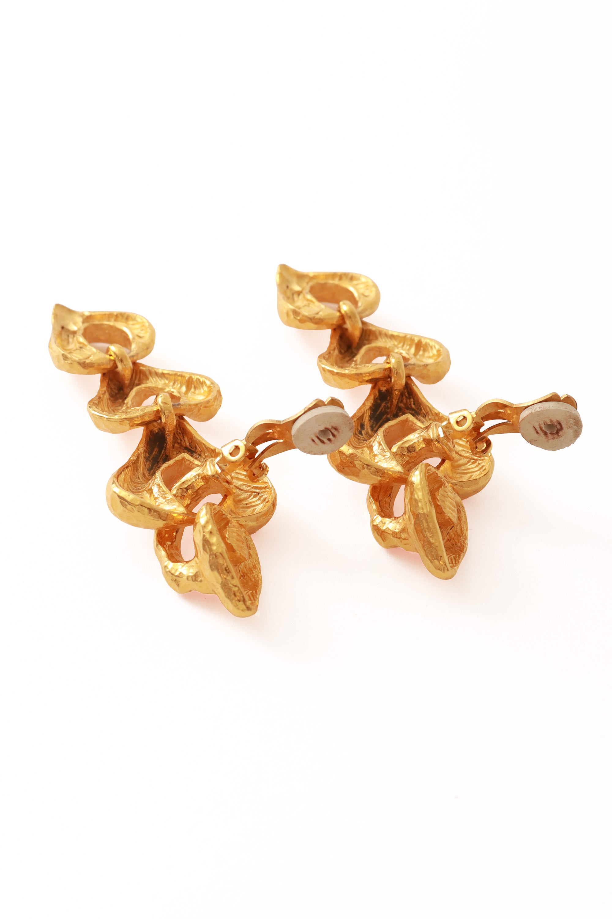  heart-link drop earrings backs open @ Recess LA