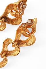  heart-link drop earrings AL cartouche @ Recess LA