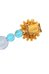 Vintage William deLillo Large Cabochon Sun Medallion Necklace signature @ Recess LA