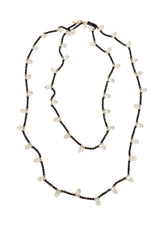 Vintage William deLillo Sautoir Crystal Drop Beaded Necklace looped @ Recess LA
