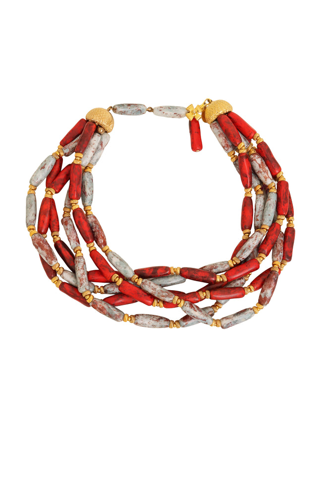 Vintage William deLillo Mottled Bead Choker @ Recess LA