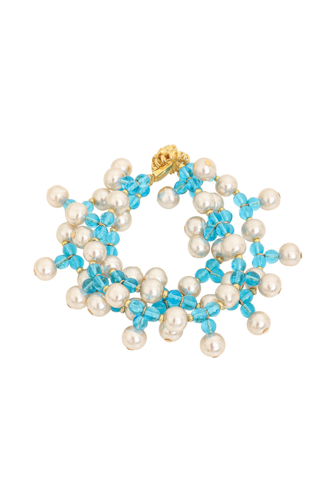 Vintage William deLillo Multi Strand Pearl Drop Bead Bracelet II @ Recess LA