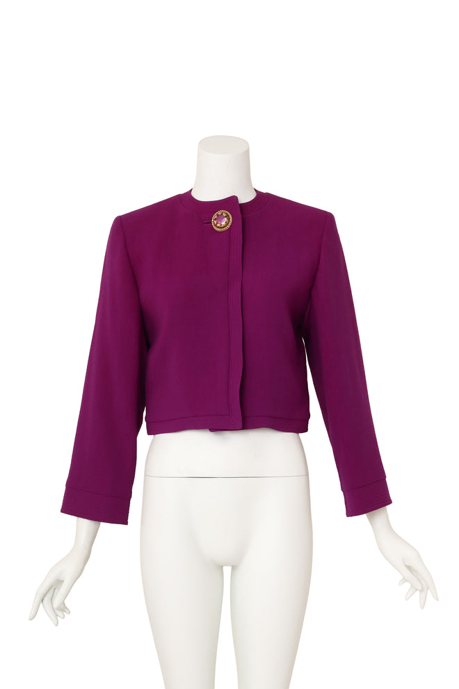Cropped wool jacket by Gianni Versace on mannequin @ Recess LA