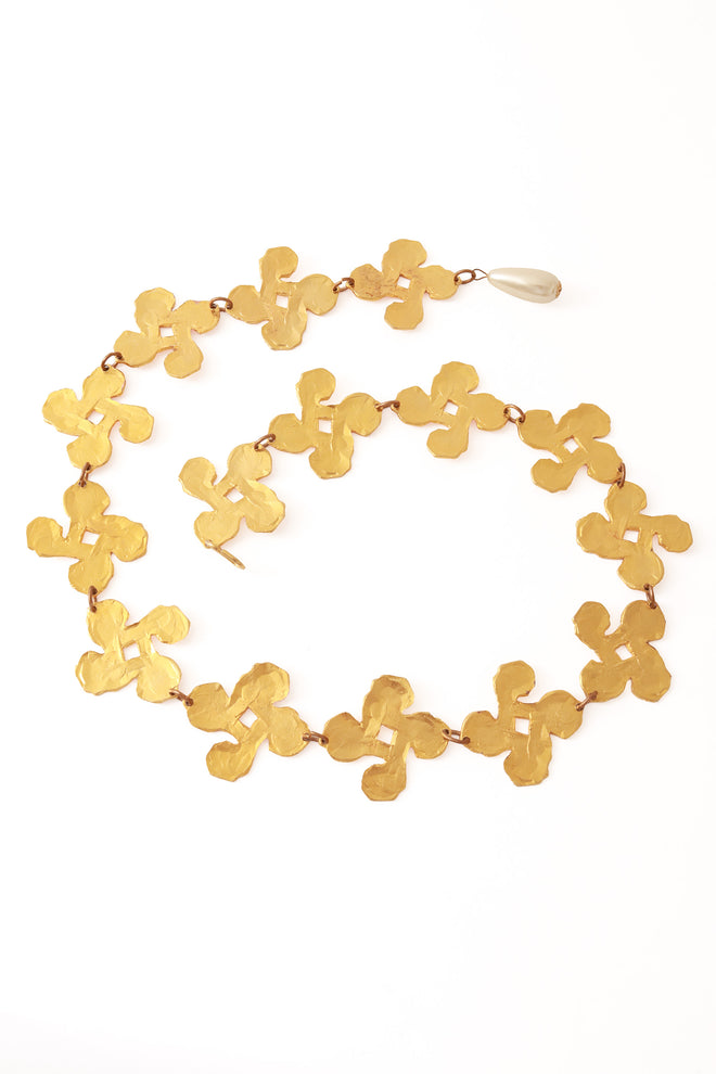 Vintage link pearl dangle belt back @ Recess LA