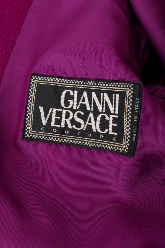 Cropped wool jacket by Gianni Versace label @ Recess LA