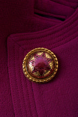 Cropped wool jacket by Gianni Versace button close @ Recess LA