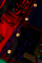 velvet vest by Gianni Versace buttons close @ Recess LA