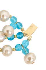 Vintage William deLillo Multi Strand Pearl Drop Bead Bracelet I clasp @ Recess LA