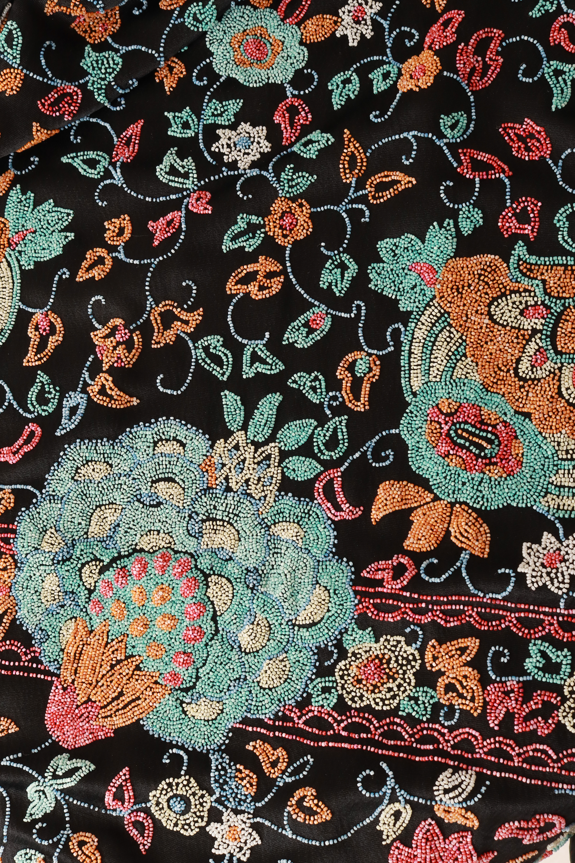 beaded floral cape beaded close @ Recess LA