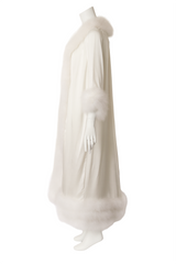 Marabou trim robe by Lucie Ann on mannequin side @ Recess LA