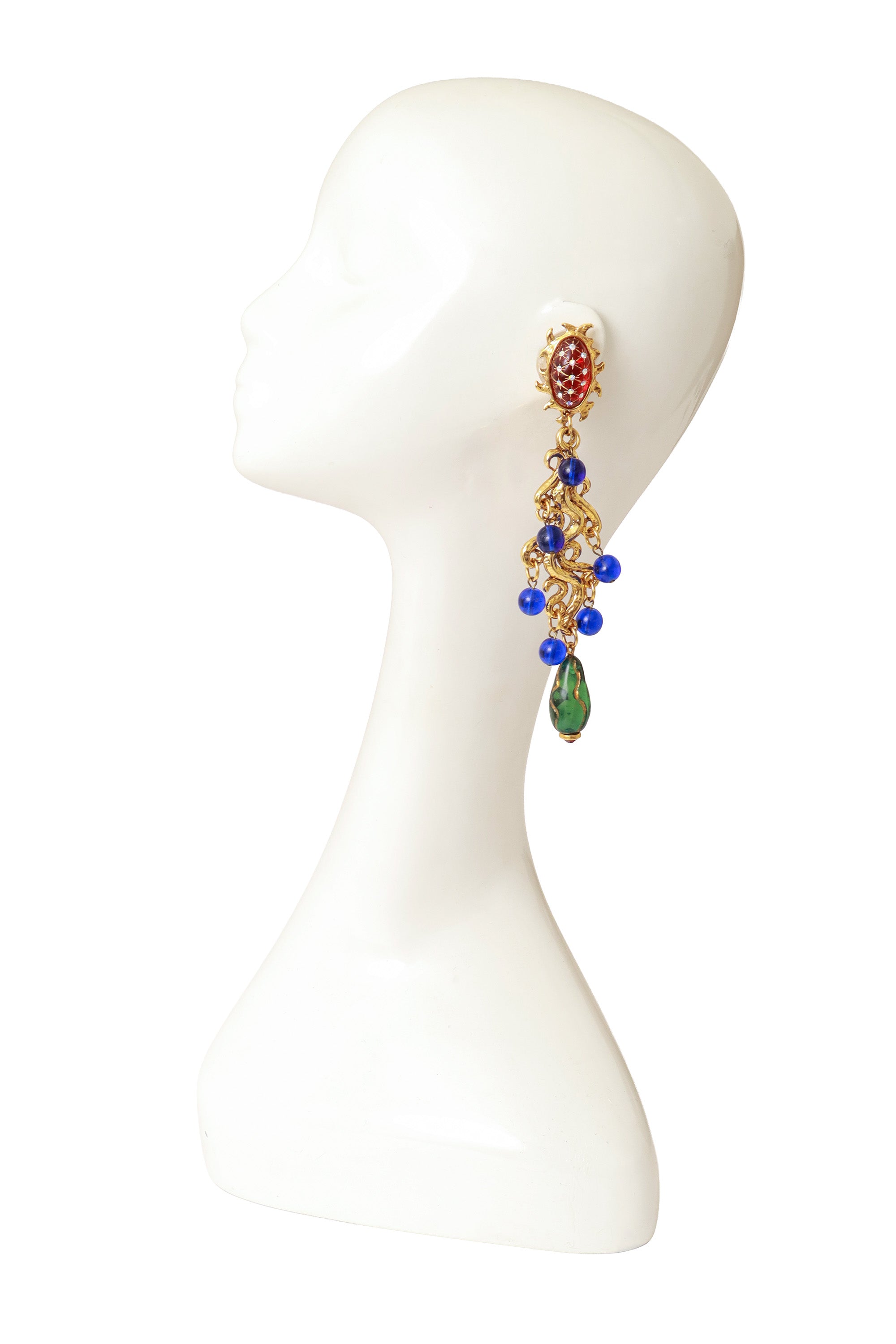 glass drop earrings by Claire Deve on mannequin @ Recess LA