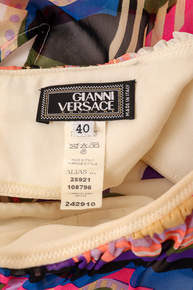 abstract print silk tank by Gianni Versace label @ Recess LA