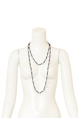 Vintage William deLillo Sautoir Crystal Drop Beaded Necklace double layered on mannequin @ Recess LA