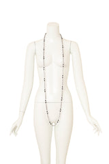 Vintage Sautoir Crystal Rope Necklace full length on mannequin @ Recess LA